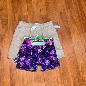 Old Navy shorts Sz 10-12/L Purple 3-boxers Sz 10